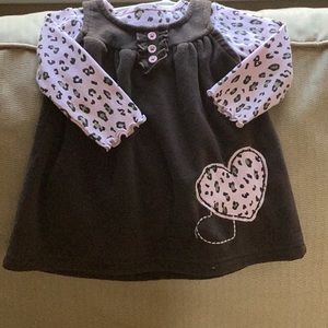 Carters 6 month NWOT brown and pink 2 piece very soft jumper